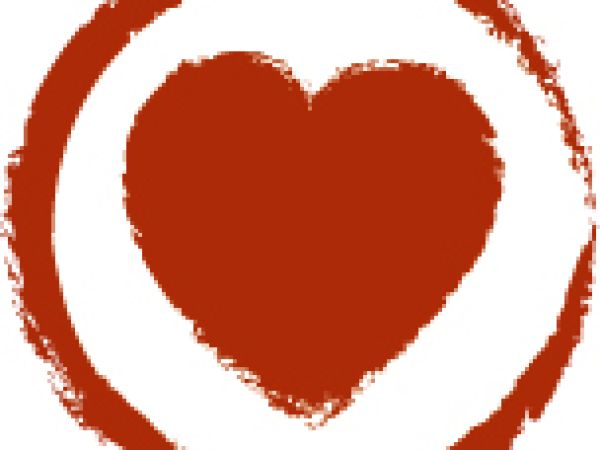 rotes Herz im Kreis